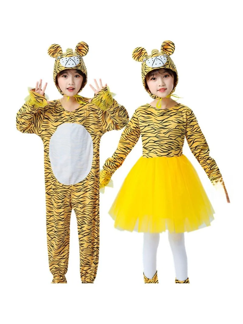 

Children's Little Tiger Performance Costume loween Cartoon Performance Clothes Six One Kindergarten Tiger Dance Clothes