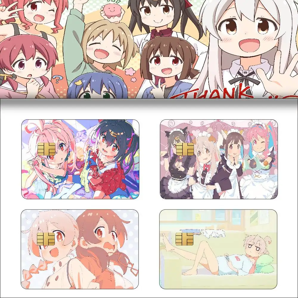 Anime Onimai 1 Set Of 4 Pcs Credit Card Skin Stickers For VISA Bank Card Waterproof Sticker Anti-scratch Women Gift