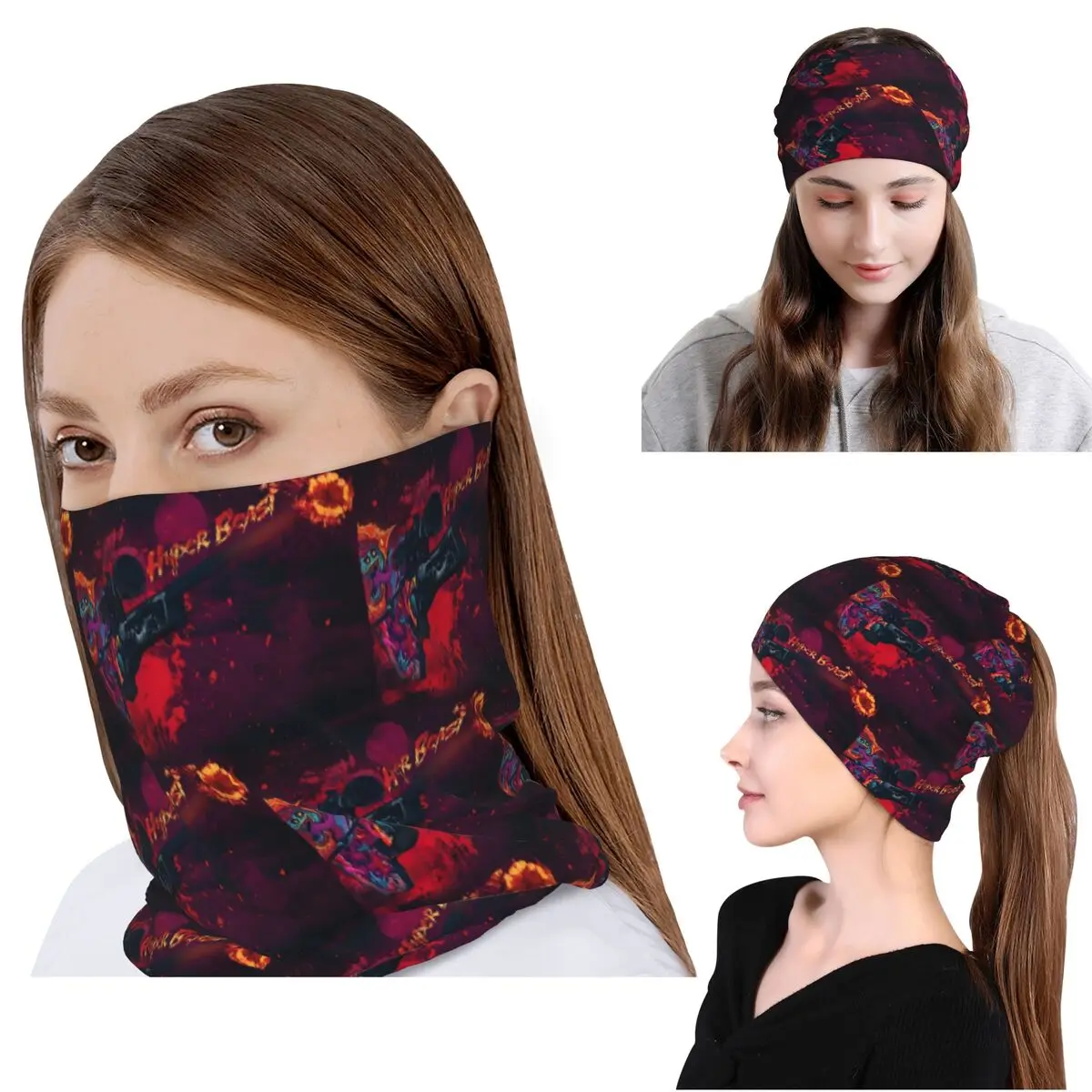 Hyper Beast Cover Photo Bandana Halstuch, Maske, Schal, warmes Stirnband, Mütze, Unisex, für Erwachsene, Winter