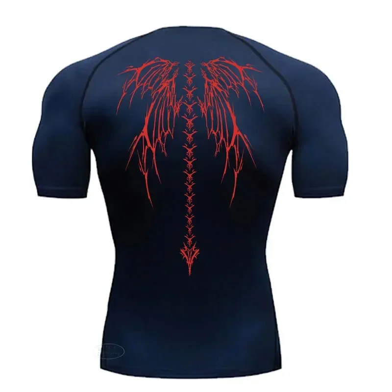 Men's Quick Drying Compression Fitness Top Outdoor Training Tight Short Sleeve Summer Sports Exercise Elastic T-Shirt S-3XL