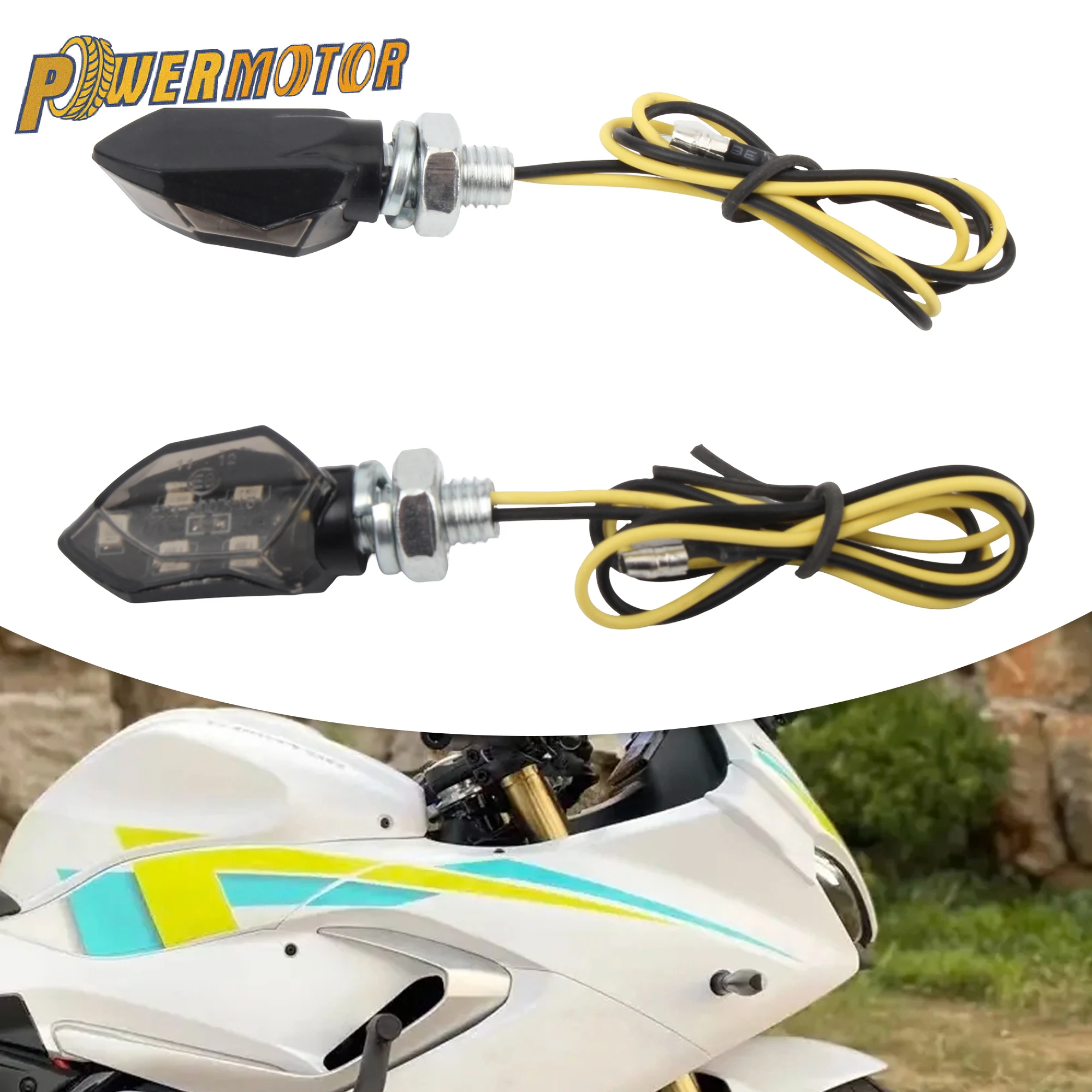 

LEDTurn Signal Light Super Bright 2pcs Motorcycle Mini for Kawasaki Universal Led Motorbike Lampe Amber Blinker