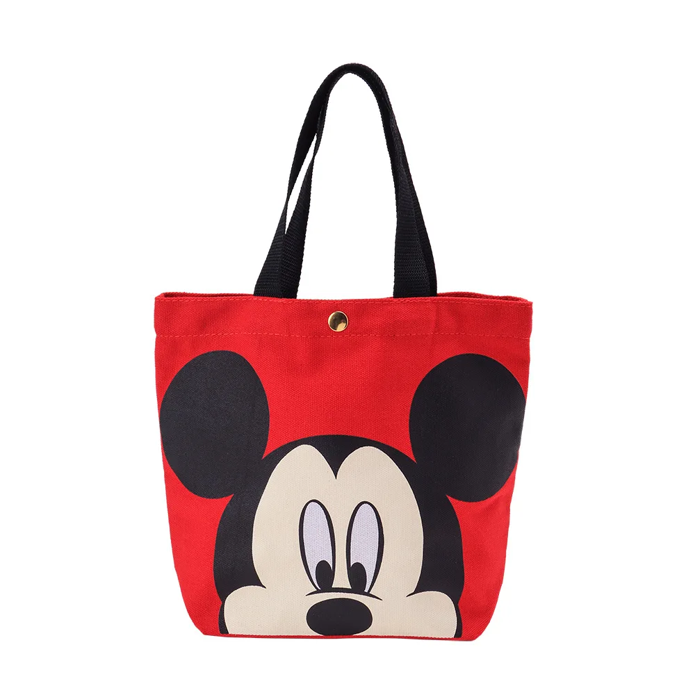 Disney Women Canvas Handbags Mickey Mouse Cute Shoulder Bag Travel Shopping Storage Bag Bento Canvas Bag Girls Students Totes