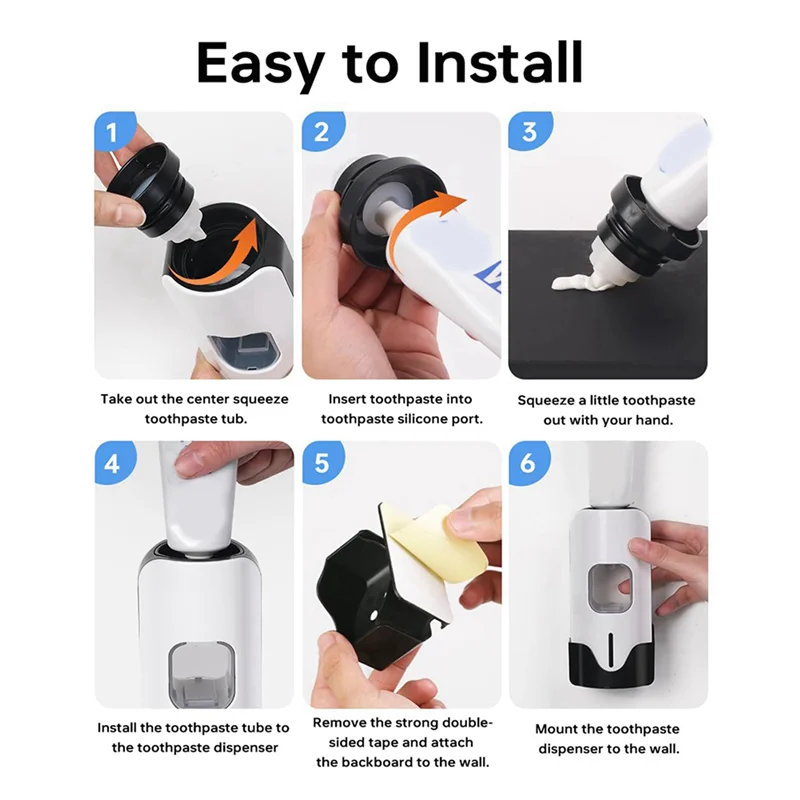 

A19F-2X Дозатор зубной пасты, Умный автоматический дозатор зубной пасты настенный для ванной комнаты, Дозатор зубной пасты для детей