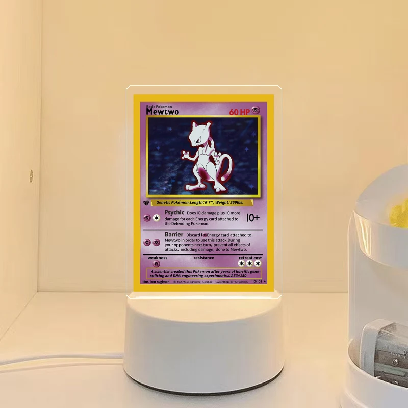 ضوء لبوكيمون تشارجر فينوسور Mewtwo Gyarados جمع بطاقات أحادية اللون التحكم عن بعد 16 لون ضوء ضوء الليل #5