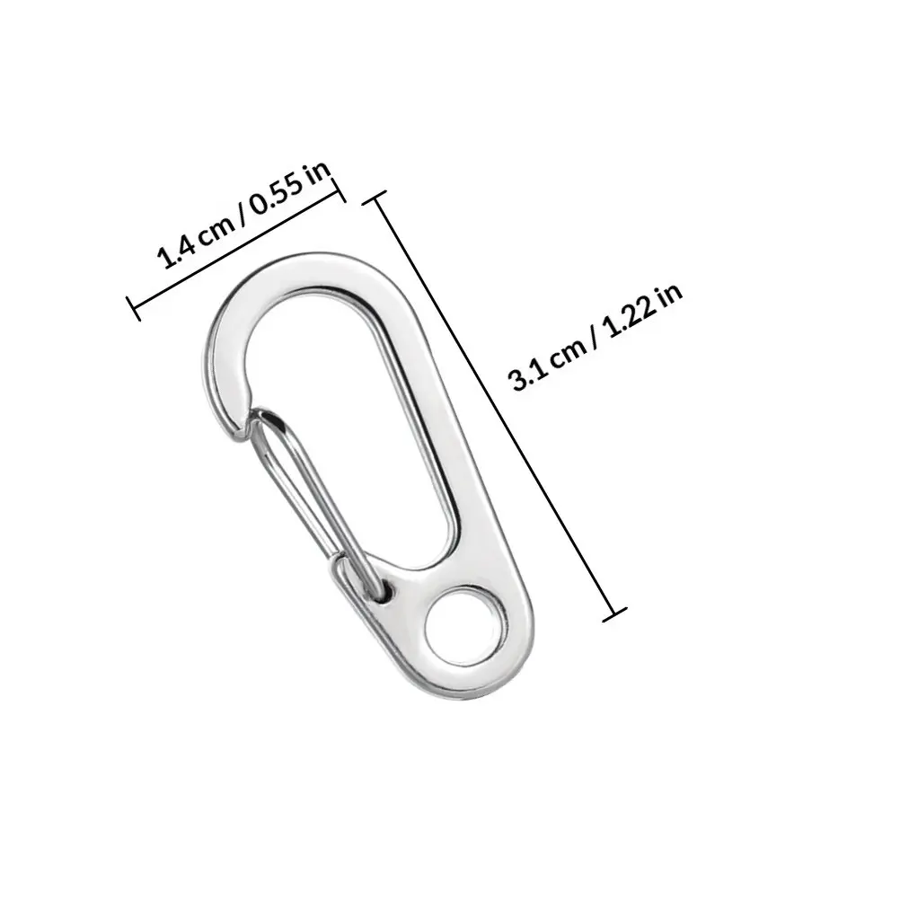 10Pcs Hanging Buckles Keychains Heavy Duty D Shaped Carabiners Multifunctional Outdoor Backpack Buckles Backpack Buckle