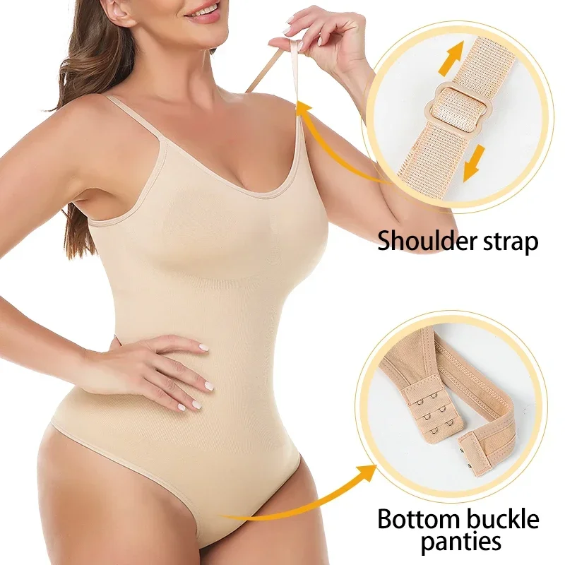 Plus Size Bodysuit Plump Woman Tummy Control Shapewear Bottoming Shirt Oversized Ladies Tight Jumpsuit for Obese Females