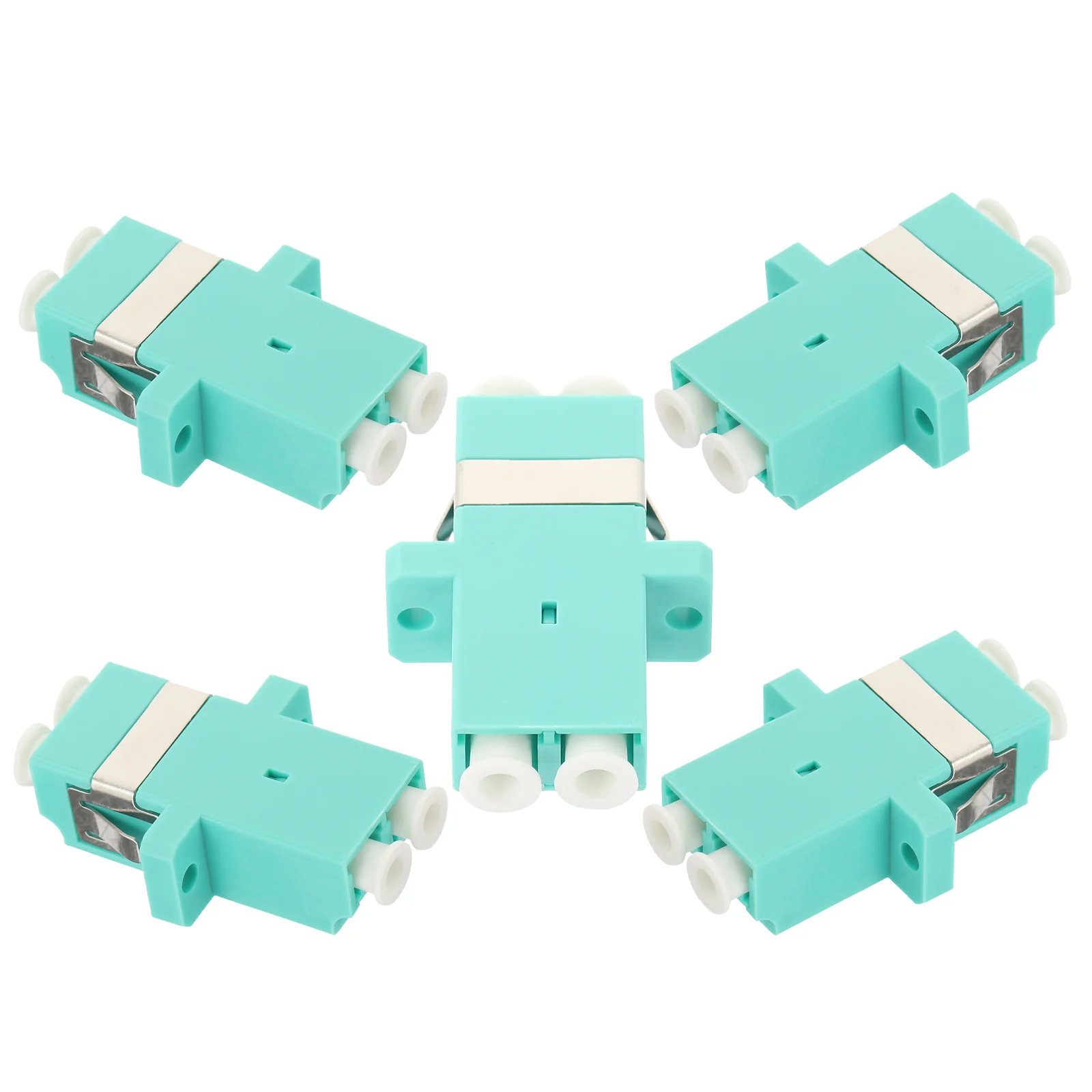 

5 PCS Fiber Optic Flange Adapter Duplex Converter Cable Connectors LCD Screen Adaptor