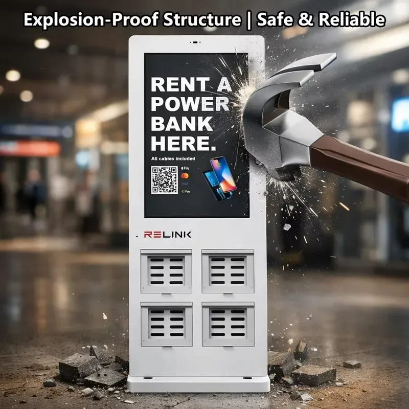 Hot Sale 32 Slots Outdoor Waterproof Shared Power Bank Station 8000mAh Fast Charger Phone Charging Rental System Vending