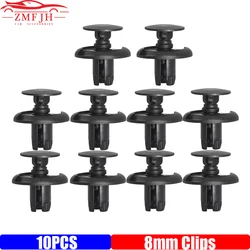 Custom 10pcs Auto Bumper Fastener 8mm Hole Rivet Retainer Push Engine Cover Car Door Trim Panel Clip Fasteners for Universal Car