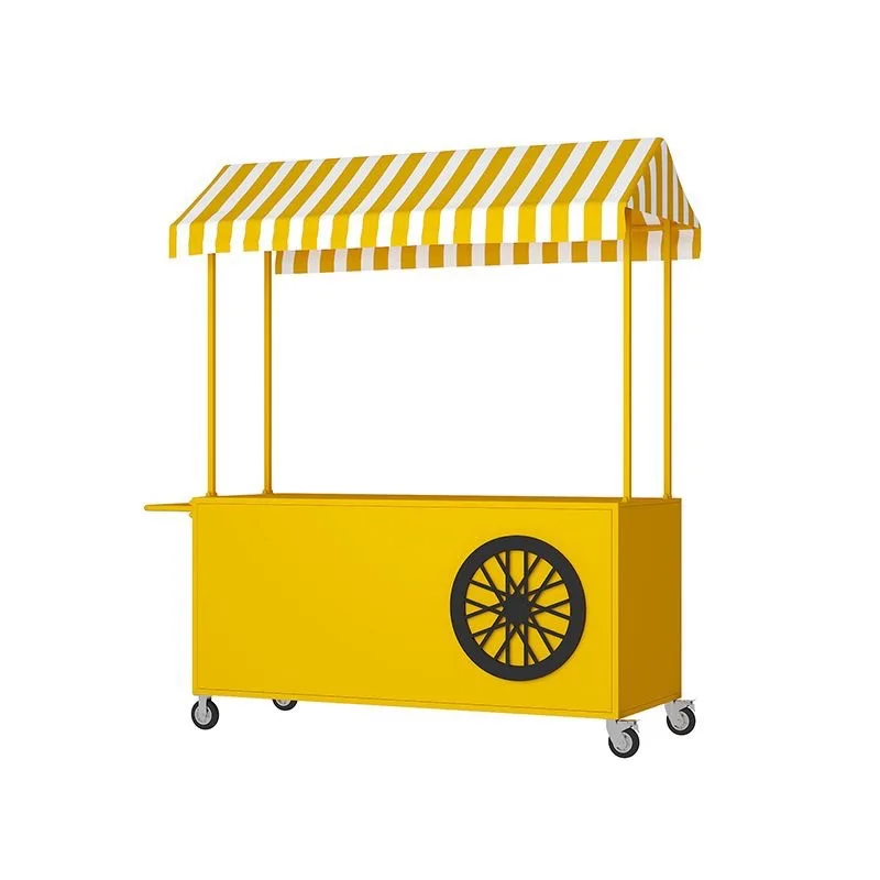 LH wrought iron dining car stall trolley outdoor mobile night market promotion sales truck