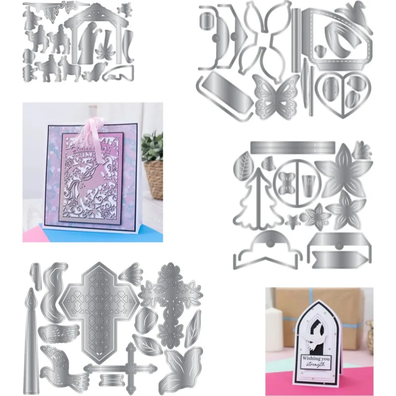 Nativity Stained Everyday Dinosaur Metal Cutting Dies Scrapbook Diary Decoration Stencil Embossing Template DIY Greeting Card