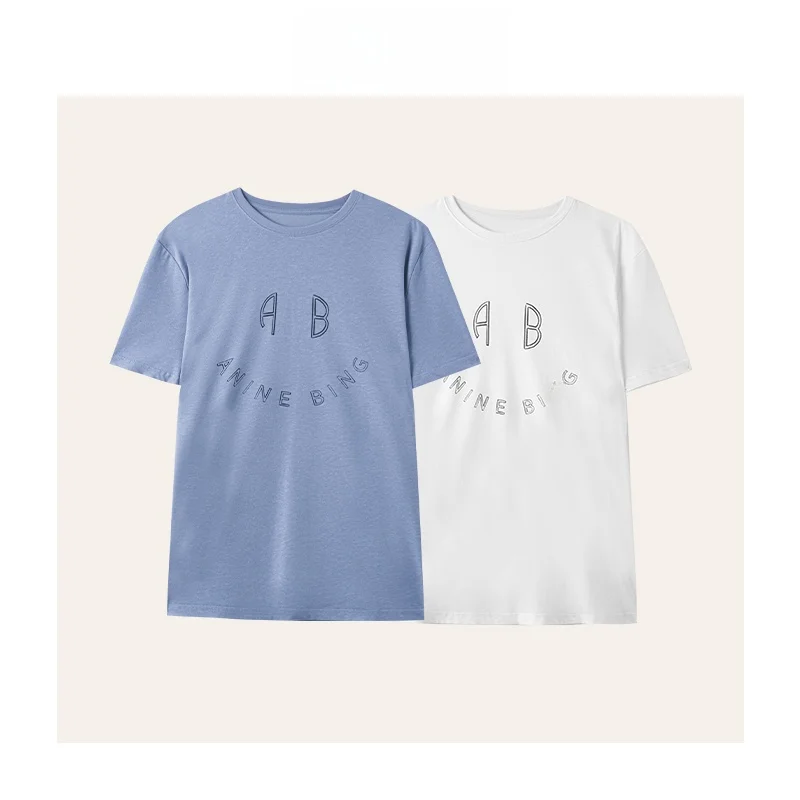 

Nana Tall DMX Return Comfortable AB Stripes round Ne ape ort Sve T 69 Women's Casual Loose Fit Cotton T-irt