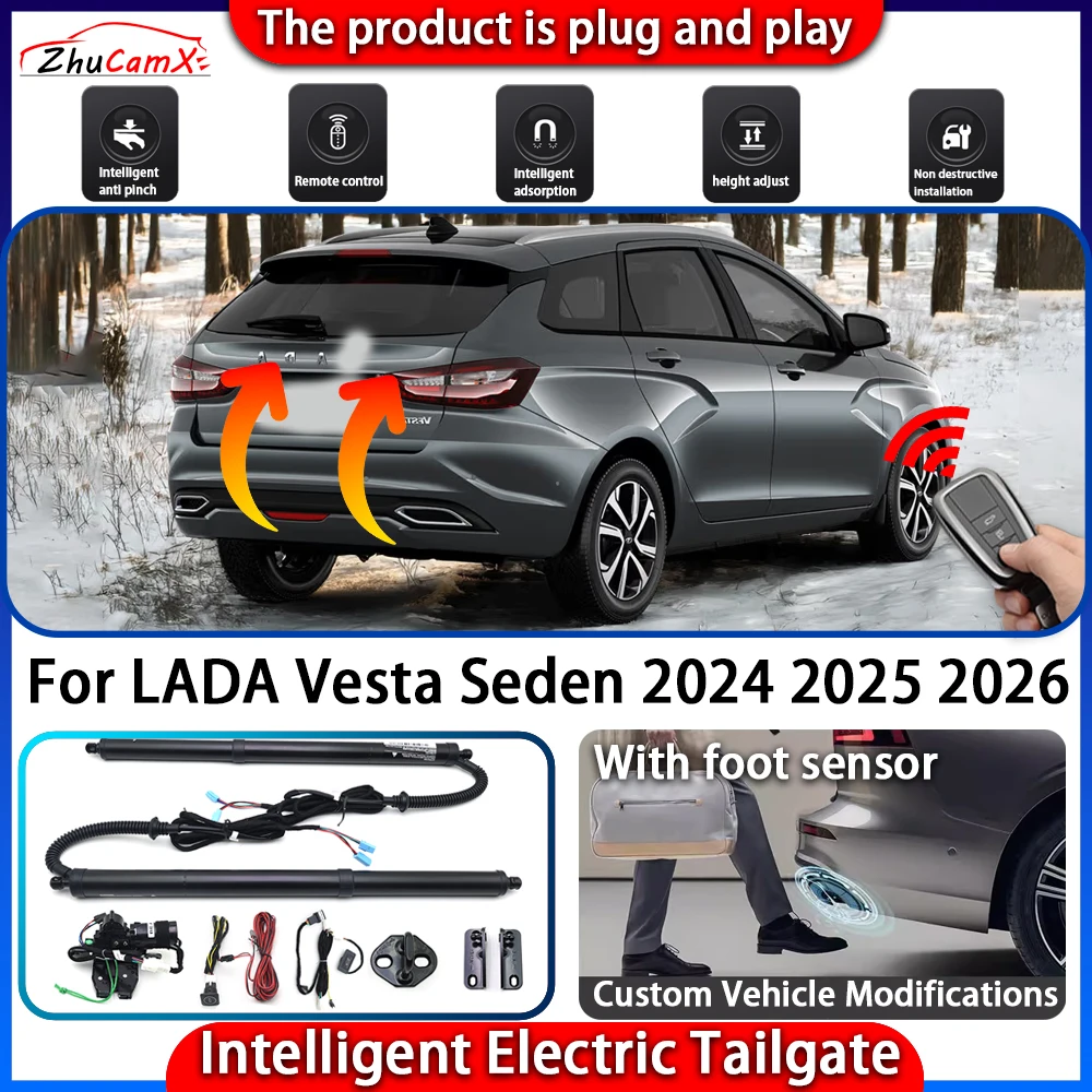 ZhuCamX Smart Powered Tailgate System for LADA Vesta Seden 2024 2025 2026 Automatic Intelligent Electric Trunk Lift Control Kit