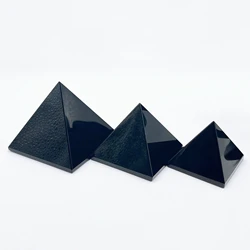 3-7cm Natural Black Obsidian Pyramid Crystal Stone Ornament Decorative Tabletop Home Decor Living Room Mineral Triangle