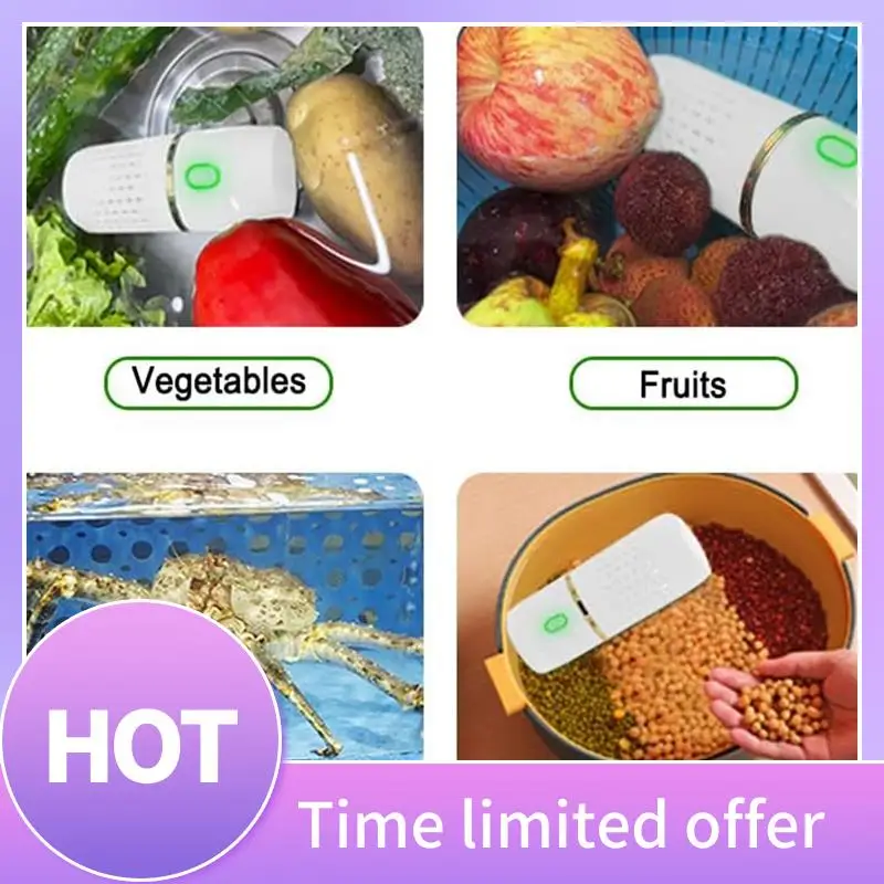 

A11R Стиральная машина для фруктов и овощей Перезаряжаемая машина для очистки овощей и фруктов Портативный мини-очиститель пищевых продуктов Белый