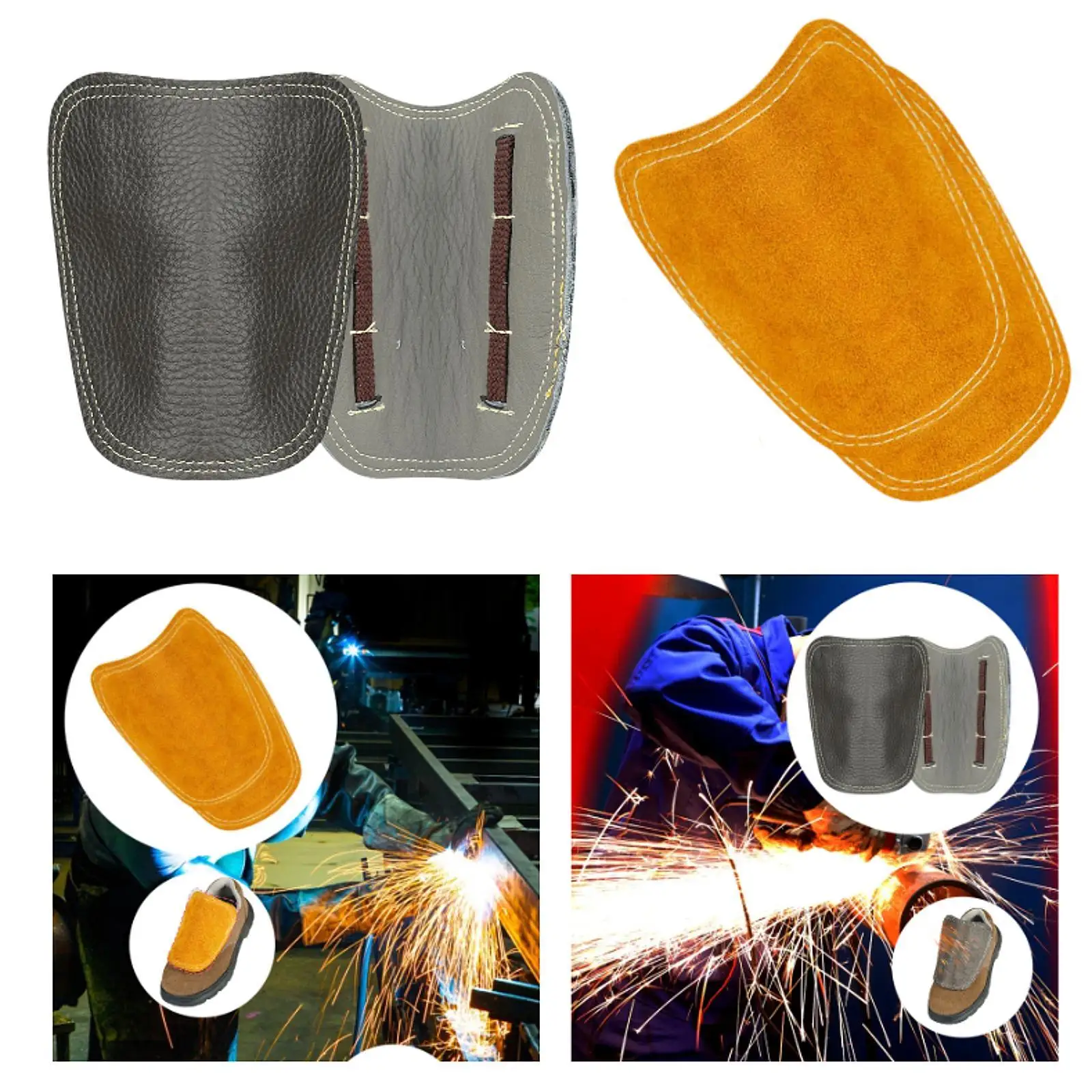 Welder Lace up Shoe Covers Universal Portable Sparks Cutting Grinding Welding Spats Welding Boot Covers Work Boots Guards