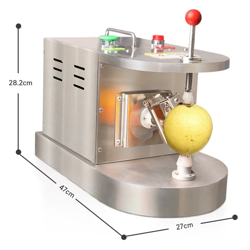 Descascador de Frutas Elétrico em Aço Inoxidável Adequado para Processar Frutas como Peras, Maçãs e Laranjas, Descascador de Abacaxi