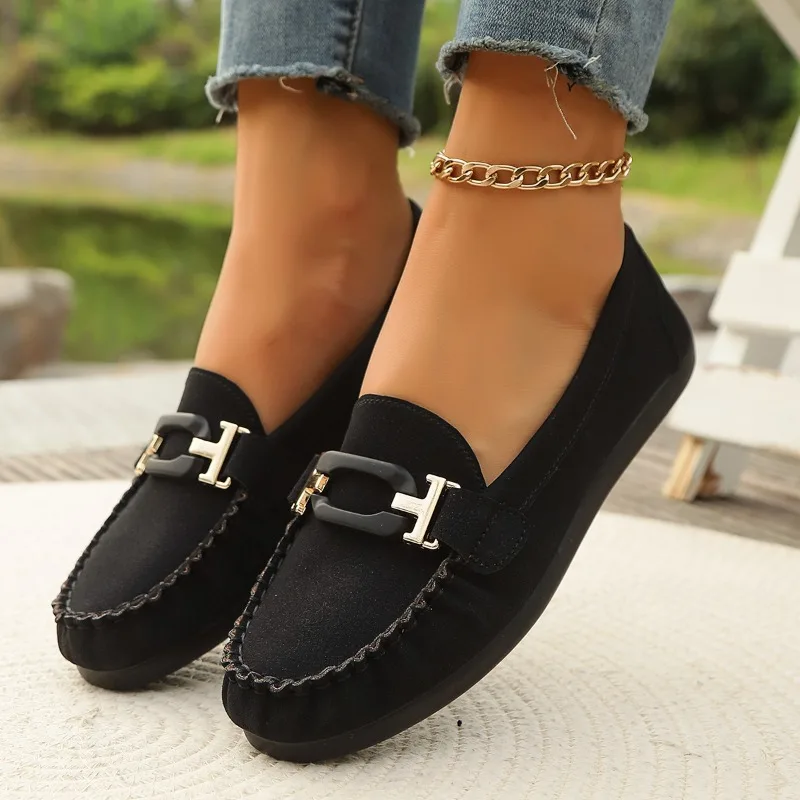 

Spring Simple Women's Single Shoes 2025 New Solid Color Non-slip Women's Shoes Size 36-41 Shallow Mouth Flat Shoes for Women
