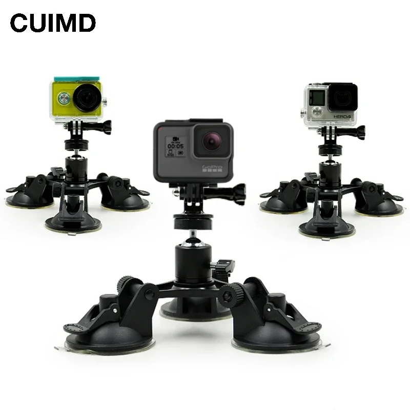 Mini ventosa per GoPro Hero 9 8 7 5 nero SJCAM SJ7 Yi 4K H9 Go Pro 9 Osmo Mount Window Glass Sucker Action Camera accessorio