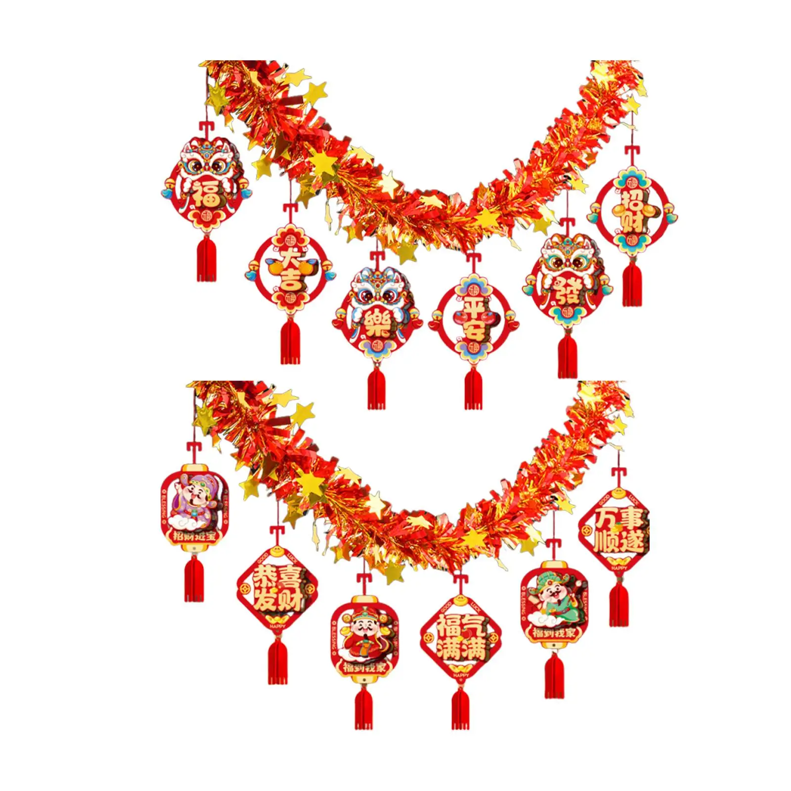 

Chinese New Year Garland,2026 Year of The Horse Banner Lightweight Decorative Sturdy Home Decor for Party Favors Decoration