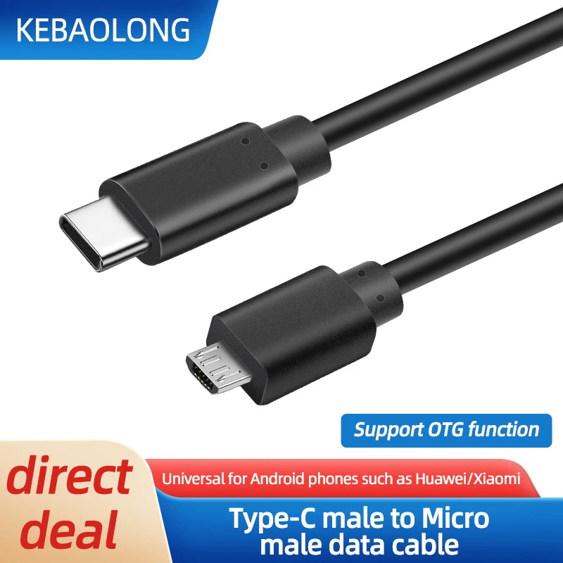 

Wholesale typec to micro charging data cable USB-C for Android mobile phone OTG function fast charging cable headphone cable