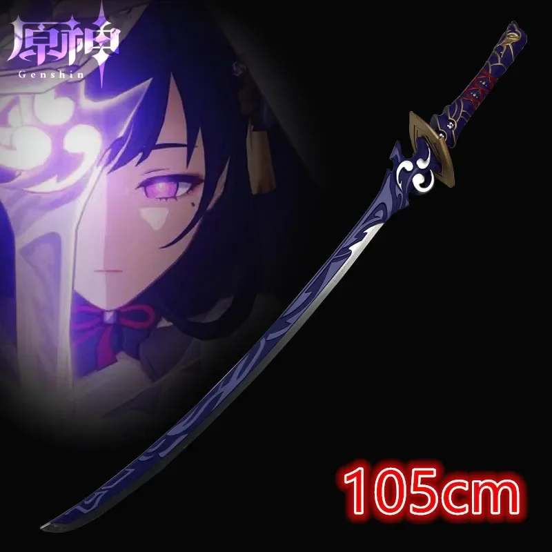 105cm Beelzebul Musou Sword Raiden Shogun Katana Genshin Impact Sword Weapon Cosplay Stage Props Safety PU Model Gift