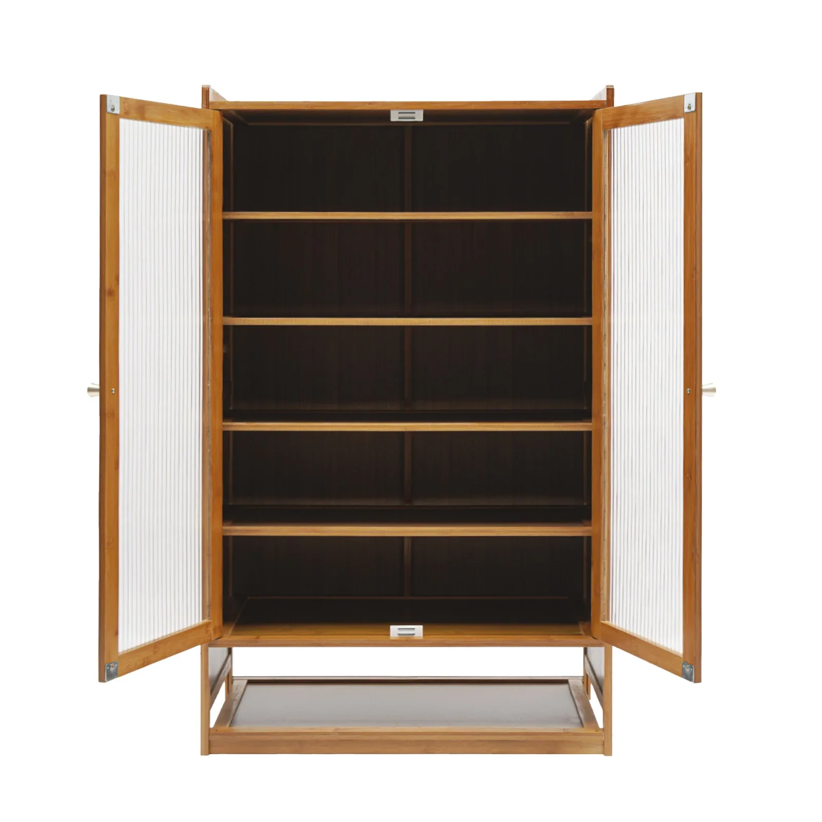 

7-Shelf Free Standing Shoe Cabinet with Magnetic Doors Tea-Color