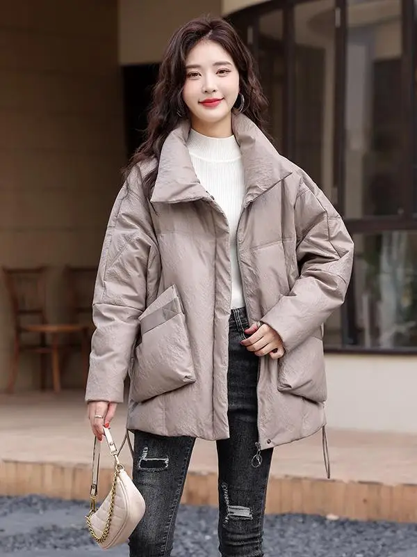   Ning cuir véritable vers le bas Jaet femmes mi-long 2025 hiver eepskin Faionable Design coréen manteau de fourrure ample