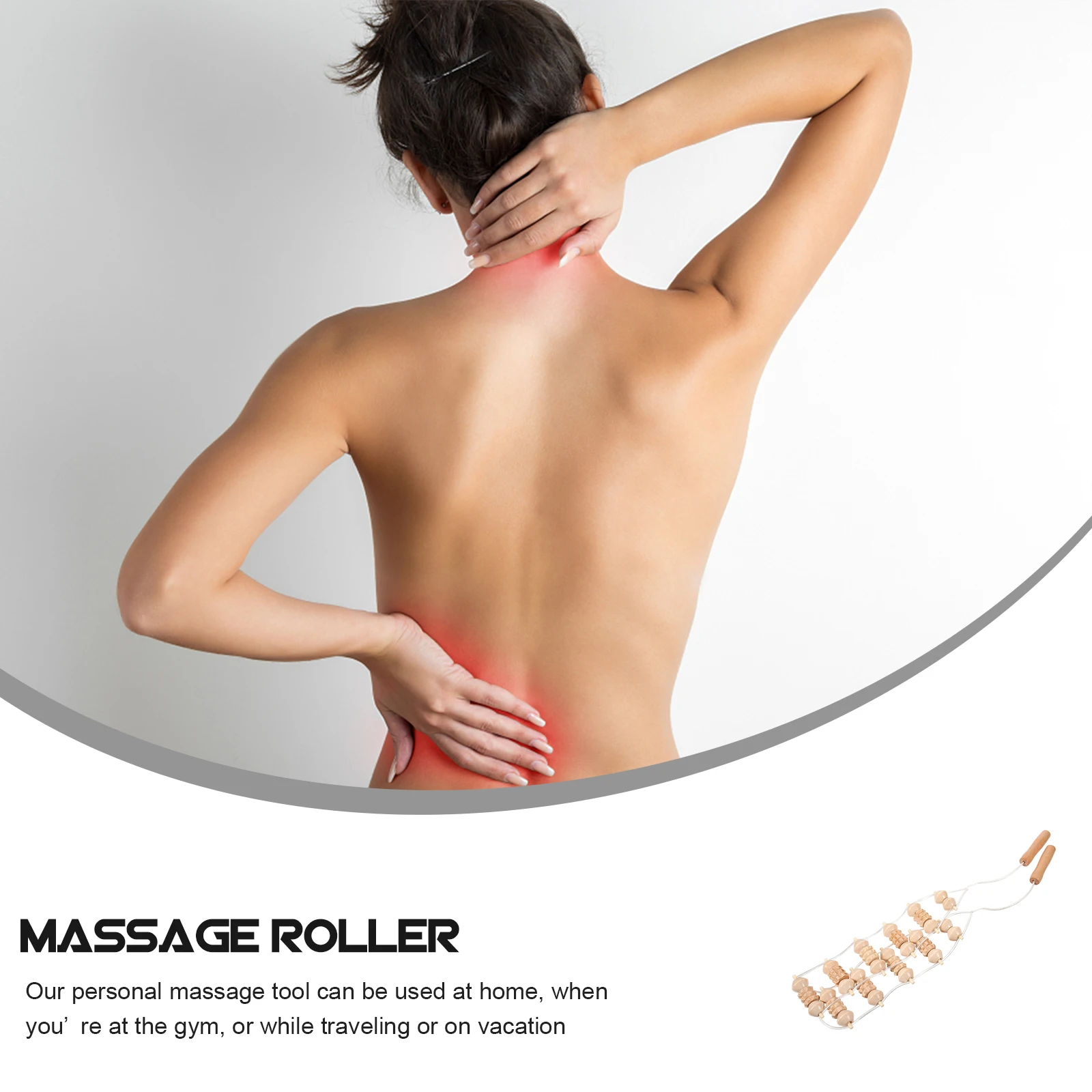 

Back Stretching Massager Portable Handheld Muscle Massage Roller For Home Gym Travel Massager Tool Relief Fatigue