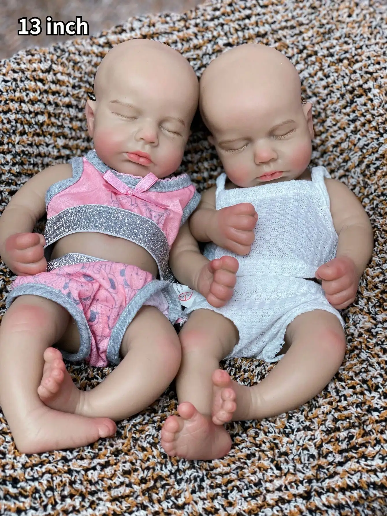 

Saskia 13 Inch Silicone Loulou Reborn Baby Doll Handmade Bebe Soft Touch Newborn Baby Doll For Children Birthday Gifts