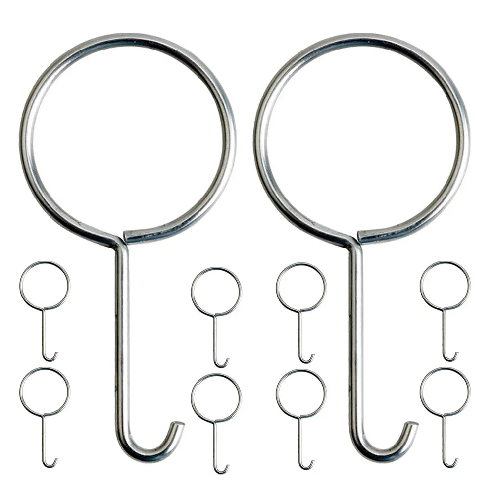 10pcs Stainless Steel Drain Hooks Shower Cleaning Tools Silver Lifting Hooks Smooth Surface Ergonomic Design Lightweight
