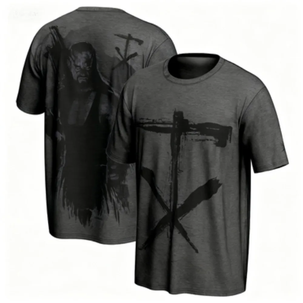 2025 الصيف موضة تنفس المصارعة الرجال ProSphere الأرجواني دفن شعار تي شيرت الصيف المرأة قصيرة الأكمام ثلاثية الأبعاد