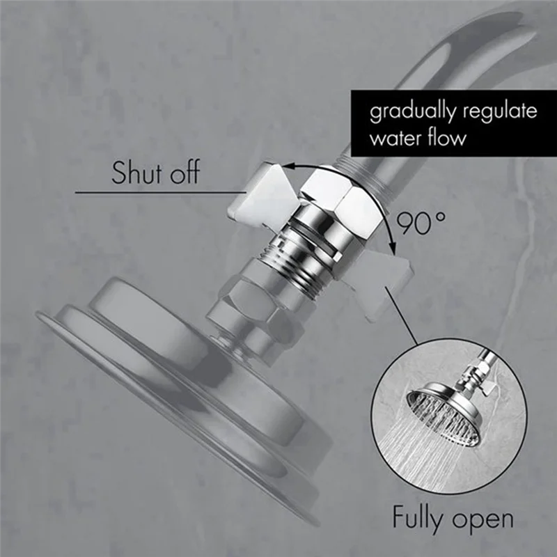 1 Pcs Shower Spray Gun Switch Valve Regulator Shower Head Flow Control Valve 3.8X2.4X4cm
