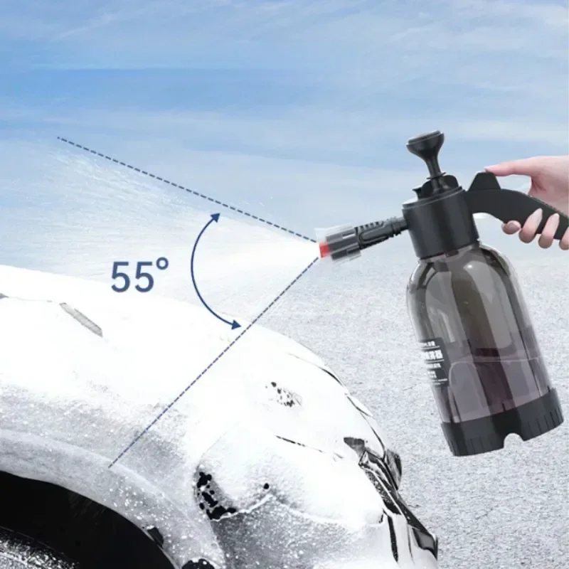 2L Car Hand Pump Foam Sprayer Dual-use Hand Pneumatic Cannon Snow Foam Car Wash Spray Bottle Cars Window Auto Cleaning Tool