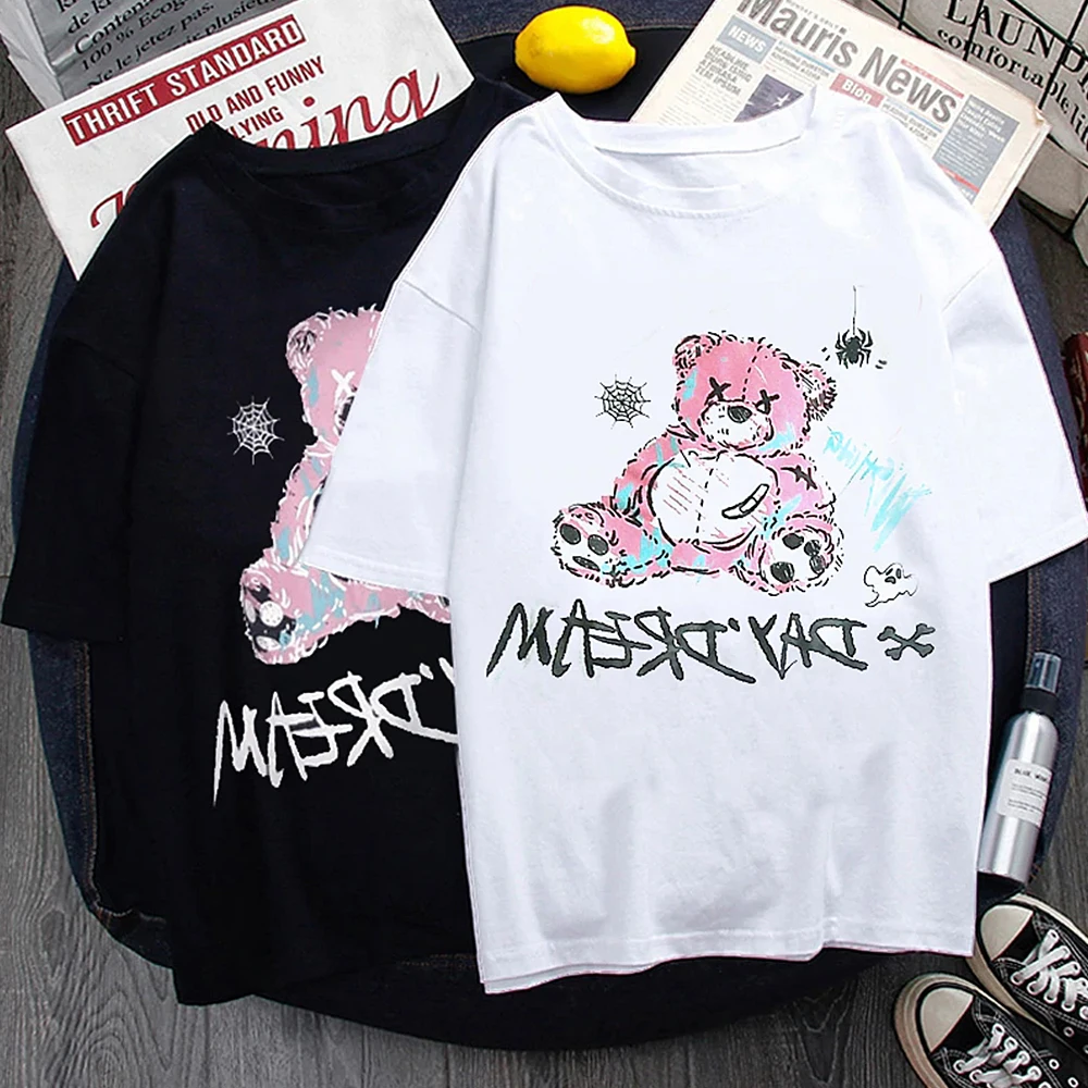 

Female's Tshirts Women Printing Casual Harajuk Kawaii Unisex Short Sleeve Anime T Shirt HipHop Women Streetwear Tops