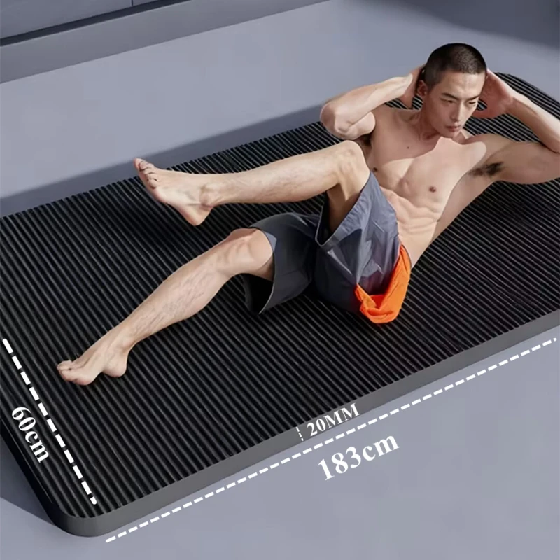 

20mm Thick Yoga Mat 1630x600x20mm Moisture-proof Non-Slip Durable Picnic Mat Exercise Gym Fitness Workout Indoor Thicken Rubber