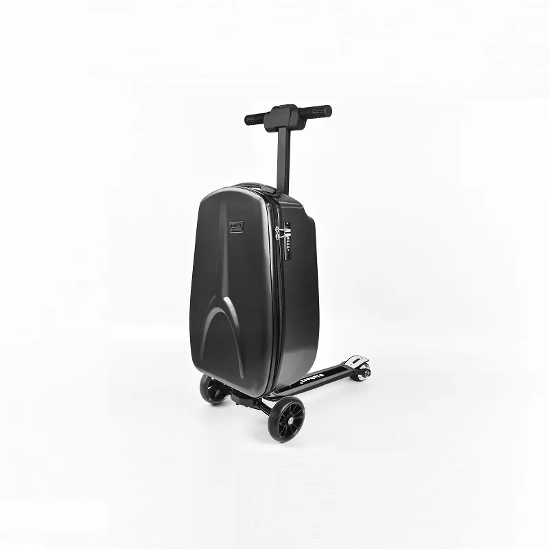 High Quality Aluminum Foldable Smart Luggage E-scooter Electrical Luggage Carry On Riding Suitcases Removable Travelers Luggage