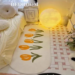 Tapis de chambre antidérapant en peluche pour enfants, tapis de jeu pour bébé, tapis de chevet, polymère de sol, lavable, court, mignon, doux, salon, chambre d'enfant