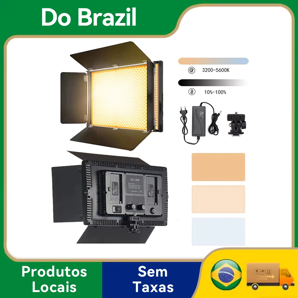 VEDO لوحة الإضاءة ثنائية اللون استوديو Led U800 + للتصوير الفوتوغرافي فيديو 3200-5600K لوحة التصوير الإضاءة مع Tripe