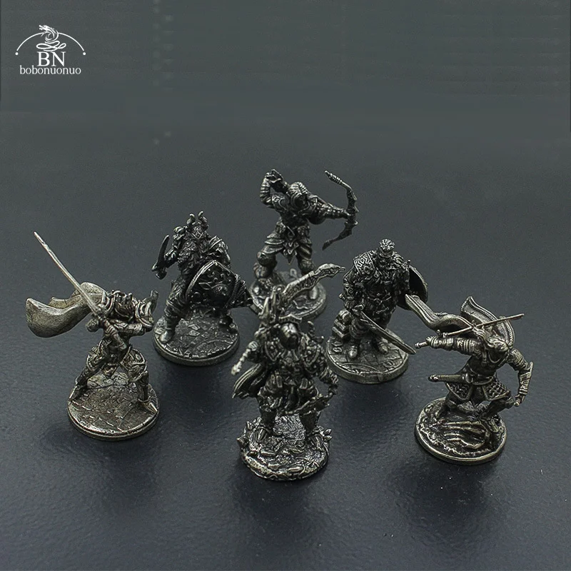 1PCS War Chess Table Game Ornaments Decorations Crafts Copper Undead Skeleton Soldiers Dolls Army Legion Model Toy Figurine