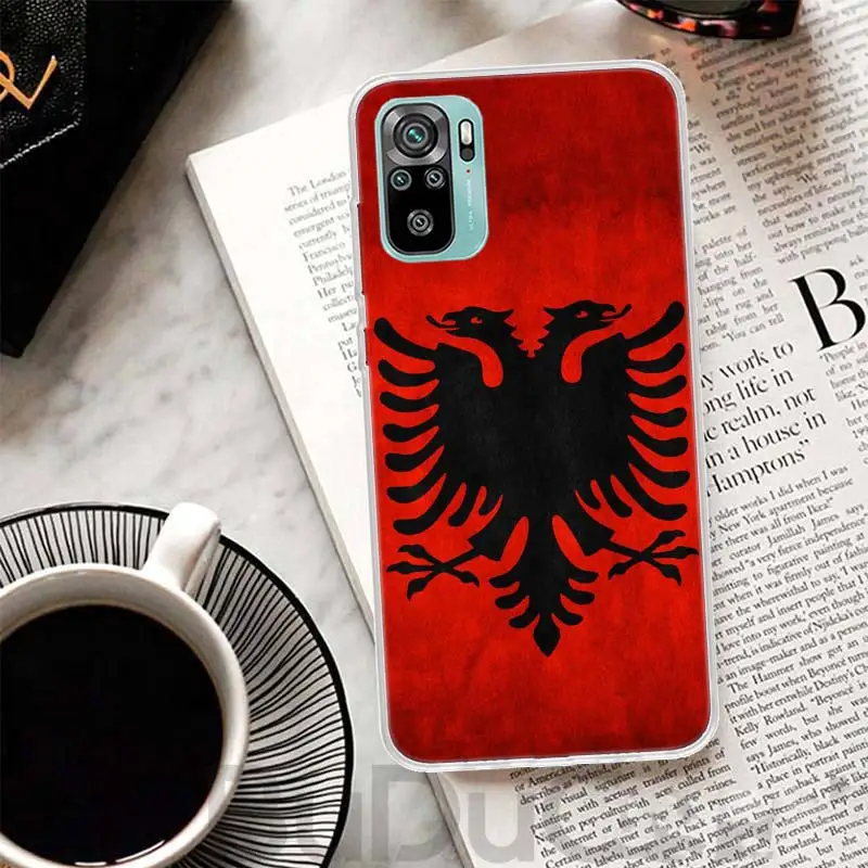 Albania Flag Eagle Cover für Xiaomi Redmi Note 12s 12 11 11s 10s 10 Pro plus Handy hülle 11e 11t 9 9s 9t 8t 8 7 Print Coque