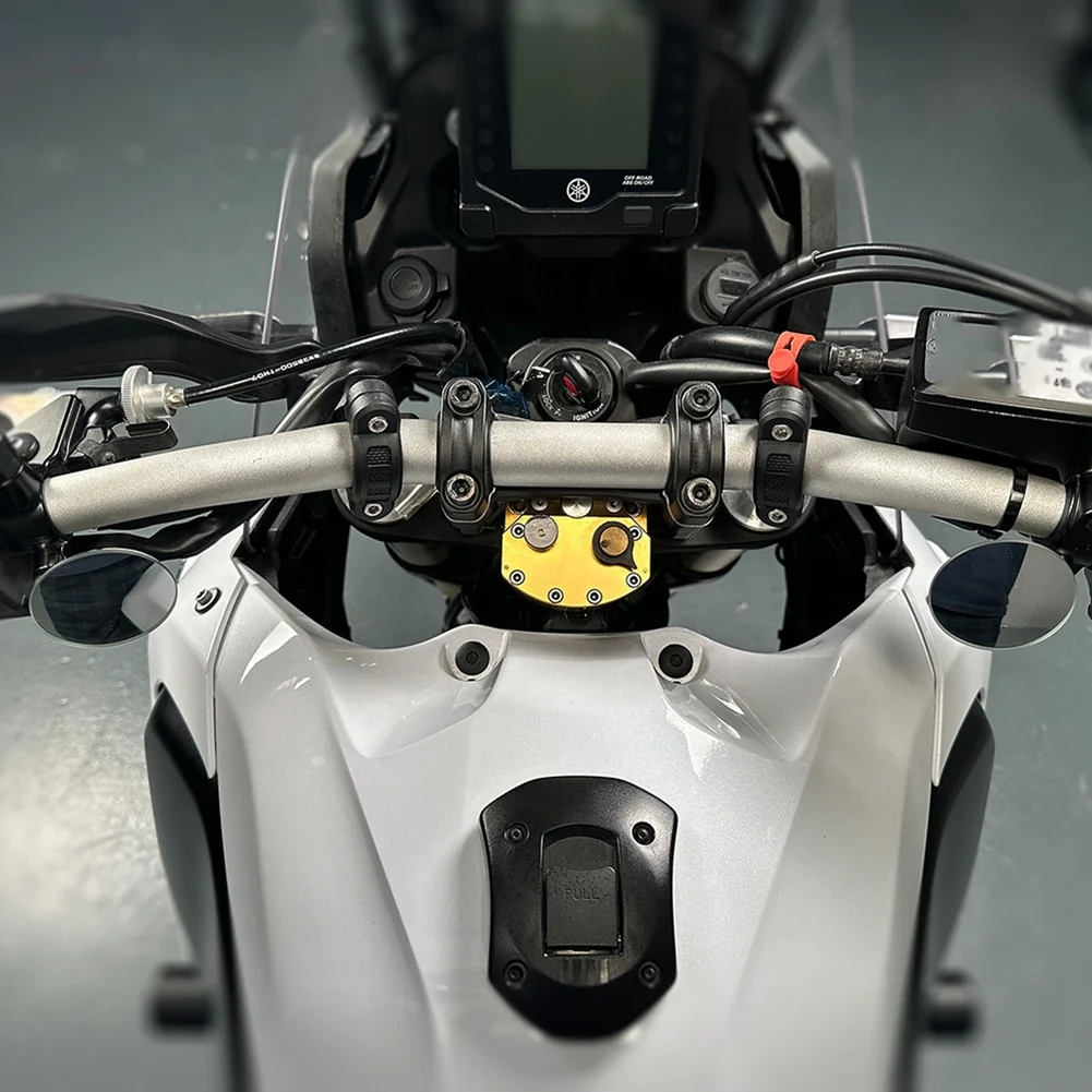 Super Sale Motorcycle Rimless Mini Rearview Mirror for Yamaha MT-07 MT-09 Tracer XSR700 XSR900 Modified Wide Angle Round Mirror