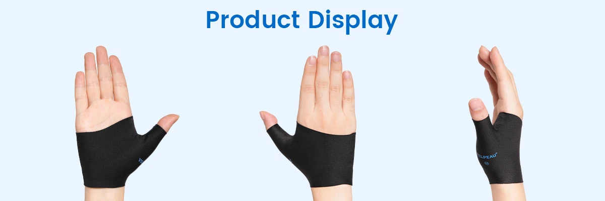 VELPEAU Daumen-Handgelenk-Stützhülle für Sport, leichte Arthritis und Sehnenentzündung, Unisex elastische Kompressionshülle 2 Stück – Detail 1