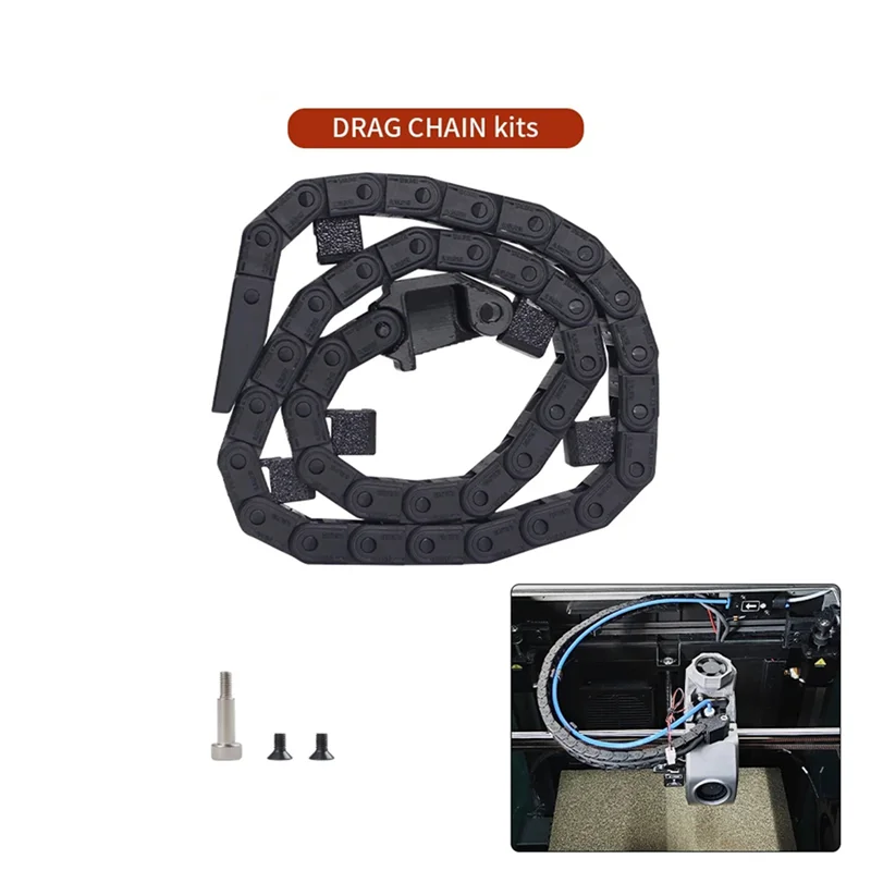 2X For Creality K1/K1 Max Open Drag Chain Bridge Type 6X10mm Cable Carrier For K1/K1 Max 3D Printer-AB01