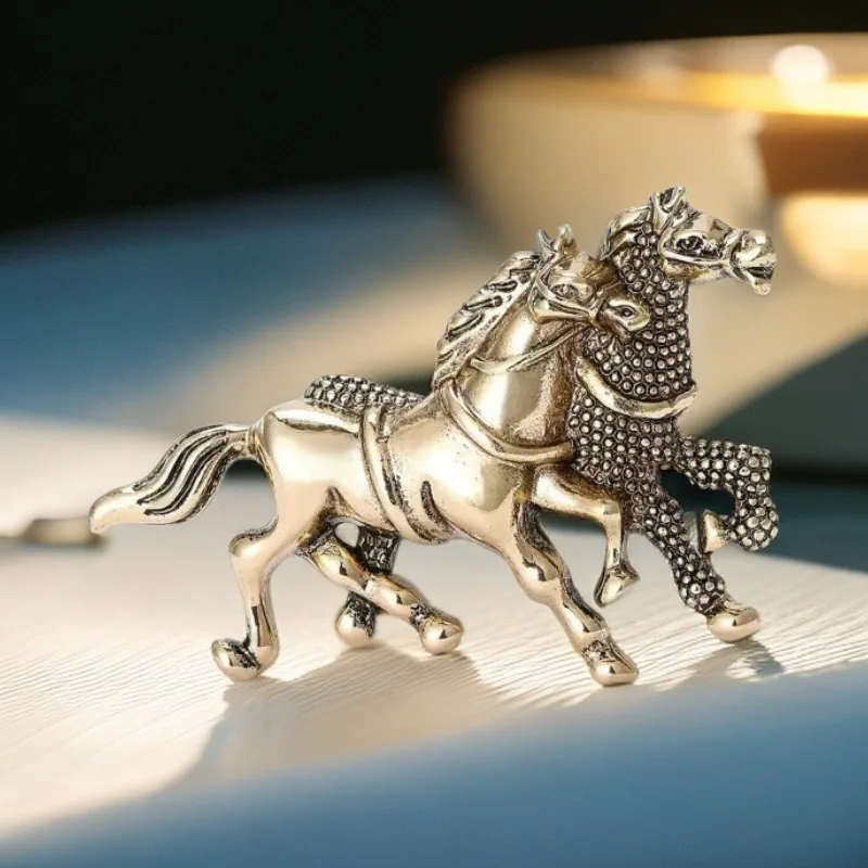 Simple Golden Silver Alloy Galloping Pony Brooches For Unisex Trendy Zodiac Sign Horse Pins Jewelry Gifts Party Shirt Accessory