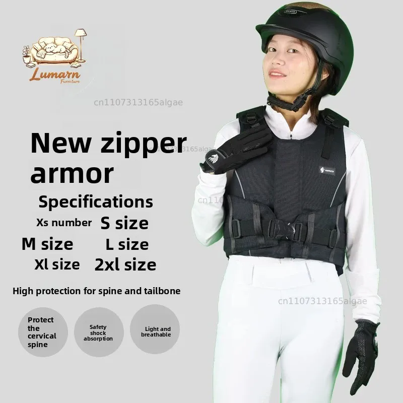 New Zipper Armor Equestrian Riding Armor Riding Protective Clothing Training Riding Clothing, Equestrian Clothing, Vest