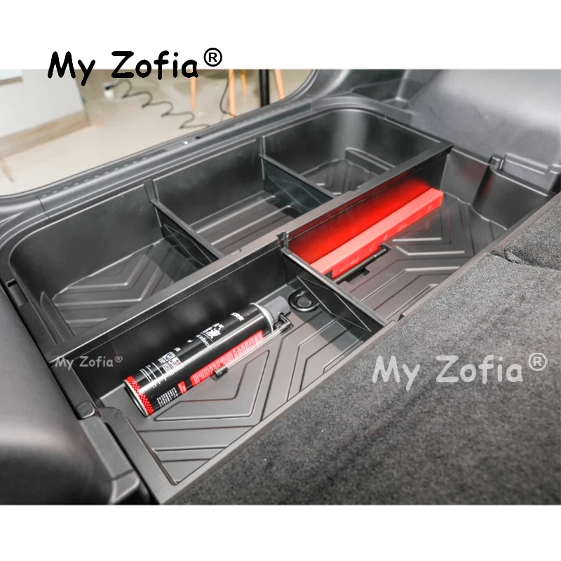 For GAC AION UT 2025 2026 Car Rear Trunk Organizer Box Large Capacity Double-deck Storage Box Luggage Storage Tray Accessories