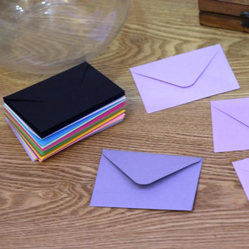 10PCS/pack Colorful Envelopes Paper Retro Blank Paper Envelopes Wrap Cards