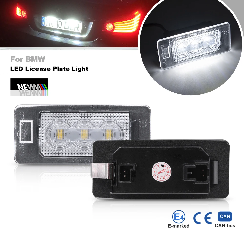 For BMW E82 E88 F22 F23 F45 E46 E90 E91 E92 E93 F30 F31 F34 F32 F36 F33 E39 E60 E61 F10 Led License Plate Lights Auto Tail Lamps