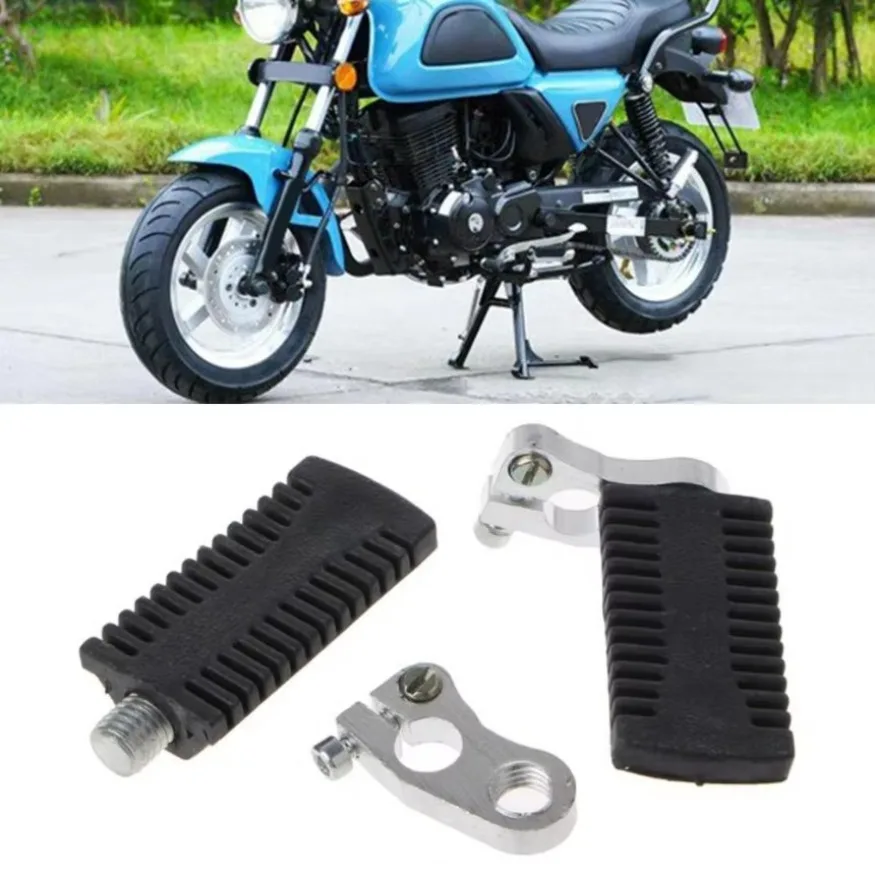 1 Pair Motorcycle Pedal Wear-resistant Replacement Black Modification Parts Foot Peg for 47/49CC Pocket Dirt Bike